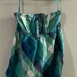 Empyre Plaid Strapless Tank Top Y2K Festival